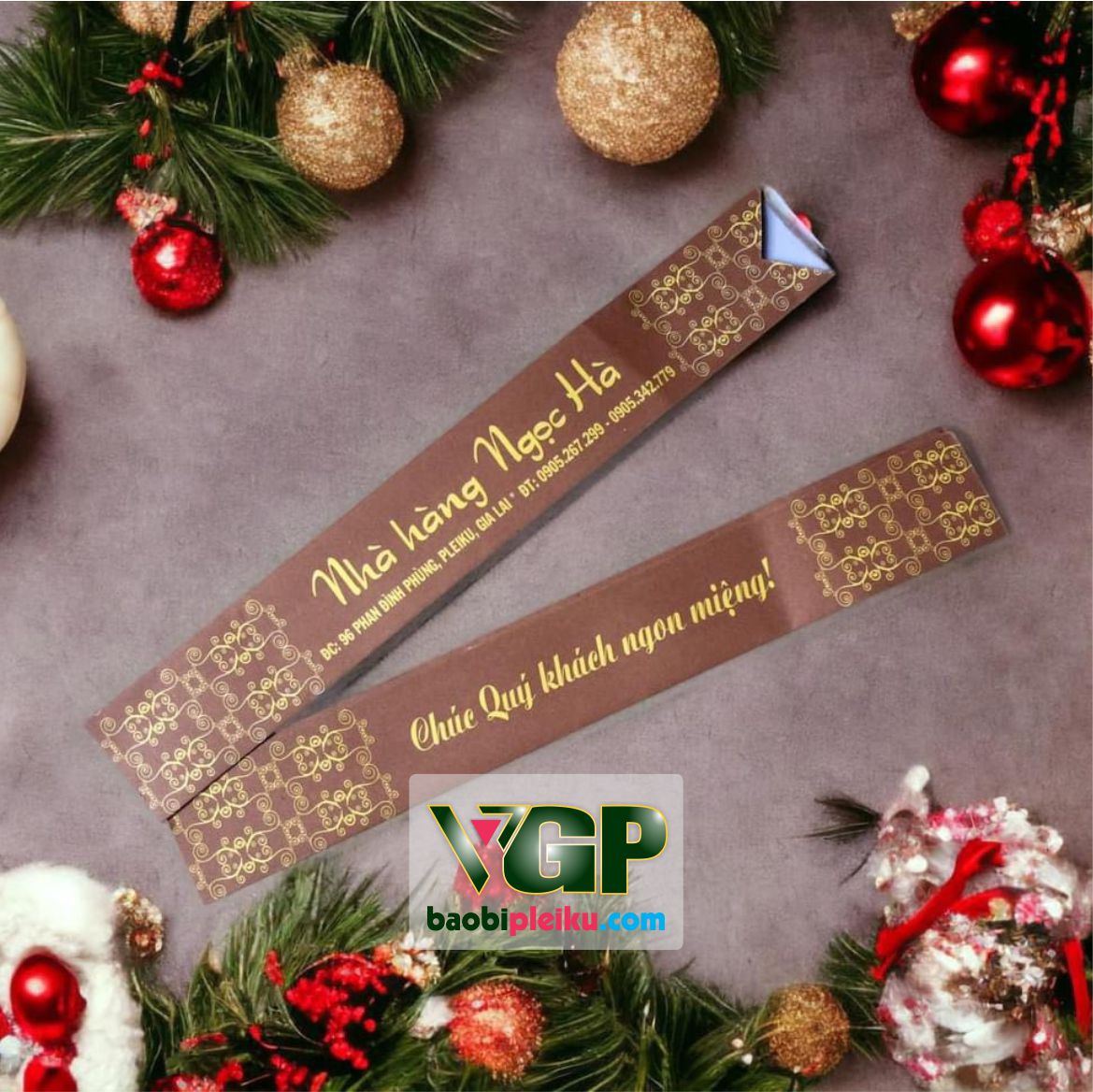 Mẫu bao đũa nhà hàng màu Nâu Pleiku Gia Lai